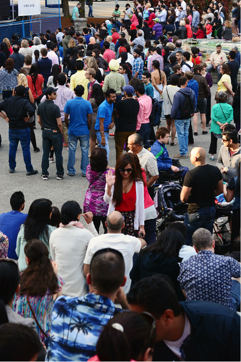 Crowds at the City of Bhangra Festival in Vancouver