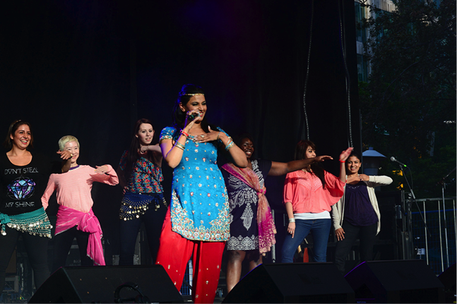 Karima Essa performs at the City of Bhangra Festival in Vancouver