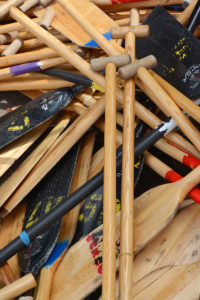 Paddles at a Vancouver Dragon Boat Regatta